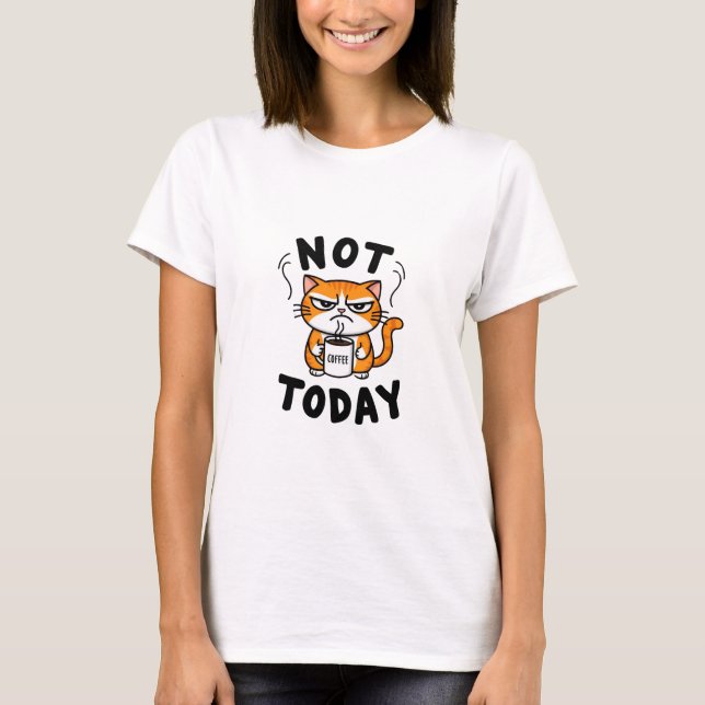 Funny Grumpy Orange und White Tabby Cat T-Shirt