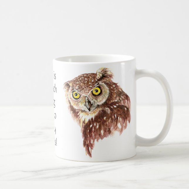 Funny Grumpy Owl Keine solche Sachen, zu viele Büc Tasse (Rechts)