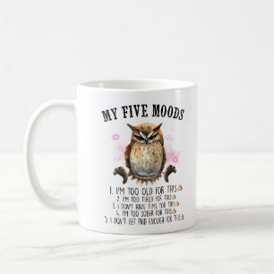 Funny Grumpy Owl Sprichwort Kaffeetasse