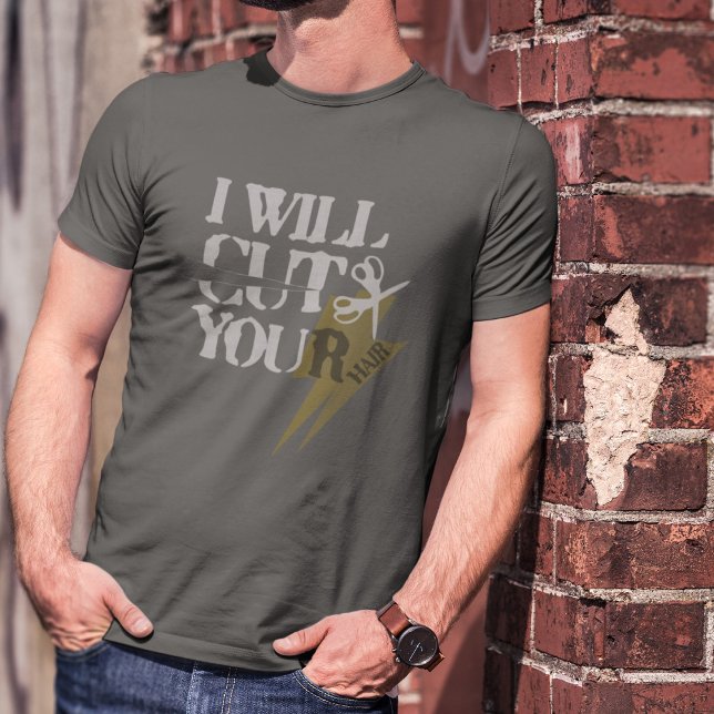 Funny Grunge Hair Stylist Friseur Phrase T-Shirt (Von Creator hochgeladen)