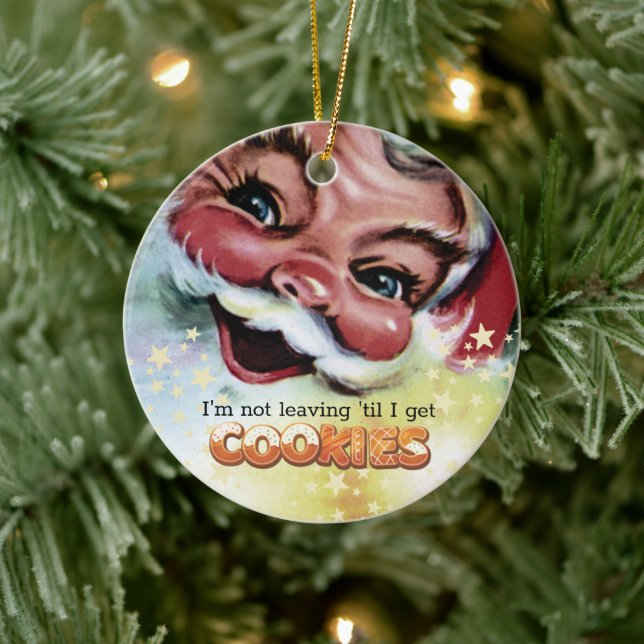 Funny gruselig Weihnachtskekse Keramik Ornament (Baum)