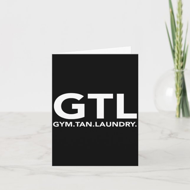 Funny Gtl Gift - Funny Gym Tan Laundry New Jersey  Karte (Vorderseite)