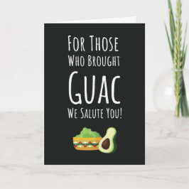 Funny Guac Cards Avocado Guacamole Cute For Her Karte