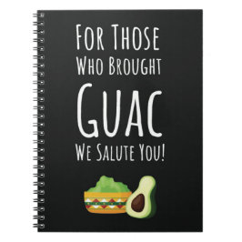 Funny Guac Gift Vegetarian Vegan Avocado Guacamole Notizblock