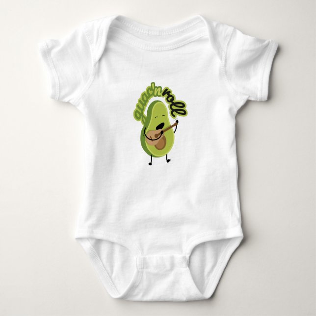 Funny Guac und Roll Avocado Baby Body Anzug Baby Strampler (Vorderseite)
