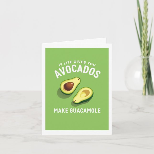 Funny Guacamole Avocado Joke Card Karte (Vorderseite)