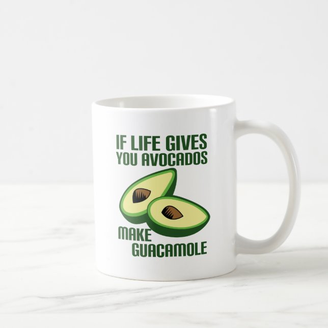 Funny Guacamole Avocado Joke Kaffeetasse (Rechts)