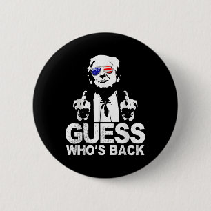 Funny Guess Who Back Präsident Donald Trump Button