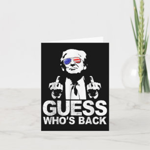 Funny Guess Who Back Präsident Donald Trump Karte