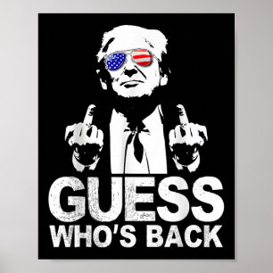 Funny Guess Who Back Präsident Donald Trump Poster
