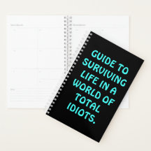 Funny "GUIDE TO SURVIVING LIFE" Planer