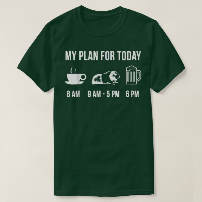 Funny Guinea Pig Animal Zookeeper Wildlife My Plan T-Shirt (Design vorne)