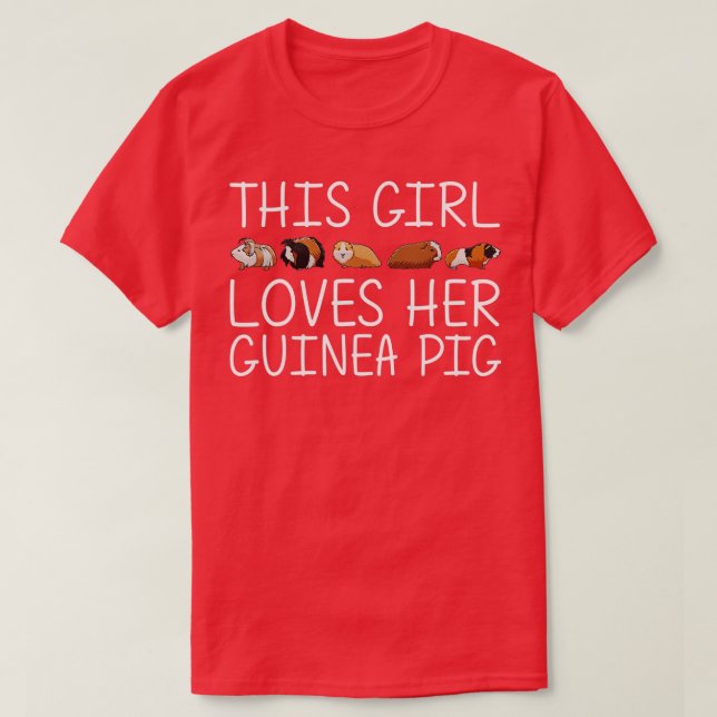 Funny Guinea Pig Art für Mädchen Kid Rodent Tier G T-Shirt (Design vorne)