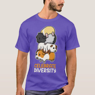 Funny Guinea Pig Celebrate Diversity Kinder Männer T-Shirt