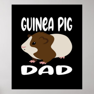 Funny Guinea Pig Dad Cute Pet Cool Pet Lover Poster