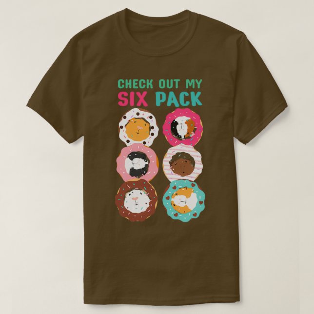 Funny Guinea Pig Donut Six Pack T-Shirt (Design vorne)