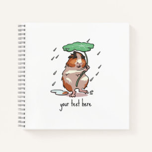 Funny Guinea Pig Fügen Sie Ihren Text Schirm Carto Notizbuch