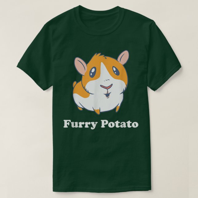 Funny Guinea Pig Furry Potato falscher Tiername St T-Shirt (Design vorne)