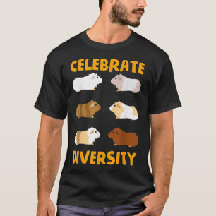 Funny Guinea Pig Graphic Celebrate Diversity Niedl T-Shirt