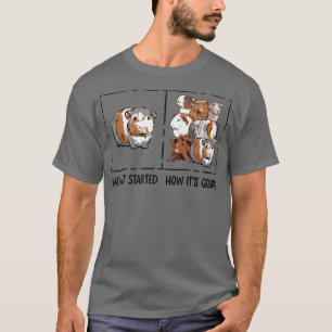 Funny Guinea Pig Lover Wie es begann Meme Niedlich T-Shirt