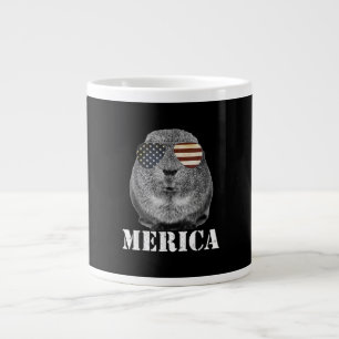Funny Guinea Pig Merica Patriotic Usa Flaggenbrill Jumbo-Tasse