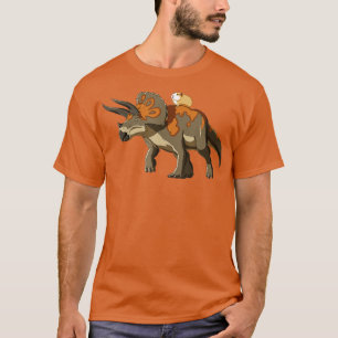 Funny Guinea Pig Riding Triceratops Dinosaurier T-Shirt