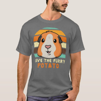 Funny Guinea Pig Save The Furry Potatos Kids Women T-Shirt