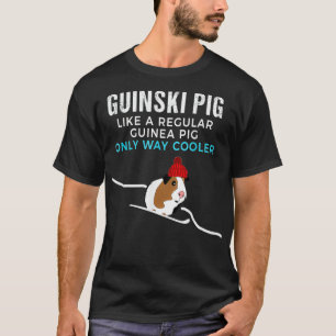 Funny Guinea Pig Skier Guinea Pig Tshirt Geschenk