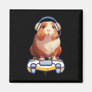 Funny Guinea Pig und Video Gamer Lover Fluffy Cavy Magnet