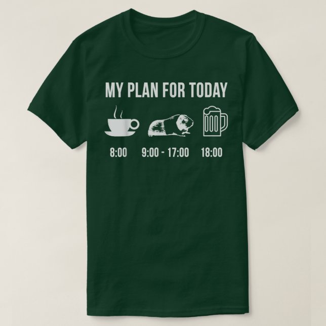 Funny Guinea Pig Zookeeper Wildlife Mein Plan T-Shirt (Design vorne)