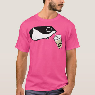 Funny Guinea Schweinefleisch trinken Boba Blase Mi T-Shirt