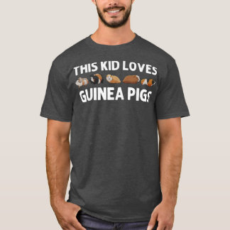 Funny Guinea Schweinekunst für Kinder Jungen Naget T-Shirt