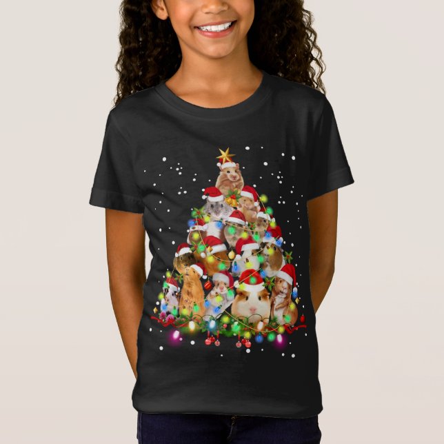 Funny Guinea Weihnachtsbaum Dekoration T-Shirt (Vorderseite)