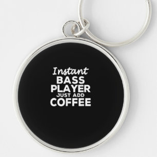 Funny Guitar Bass Players Gift Coffee Lovers Schlüsselanhänger