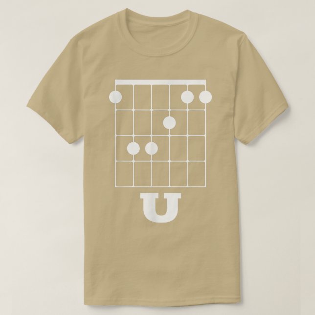 Funny Guitar F Chord U 837 T-Shirt (Design vorne)