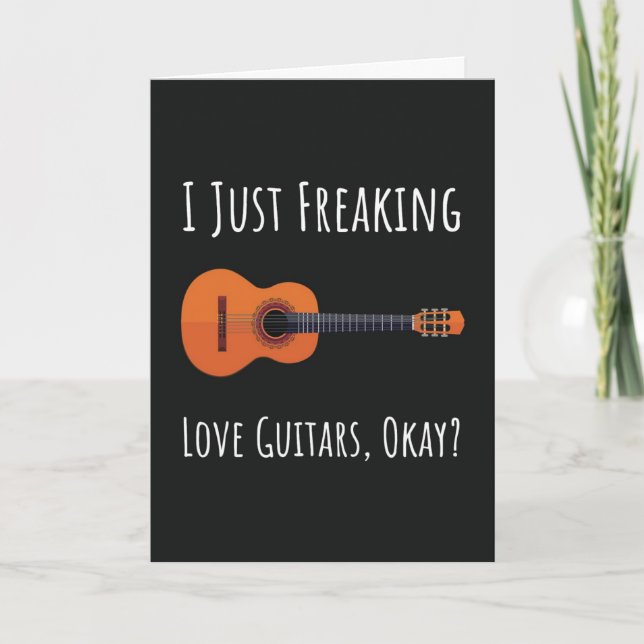 Funny Guitar Lover Cards Guitarist Music Player Karte (Vorderseite)