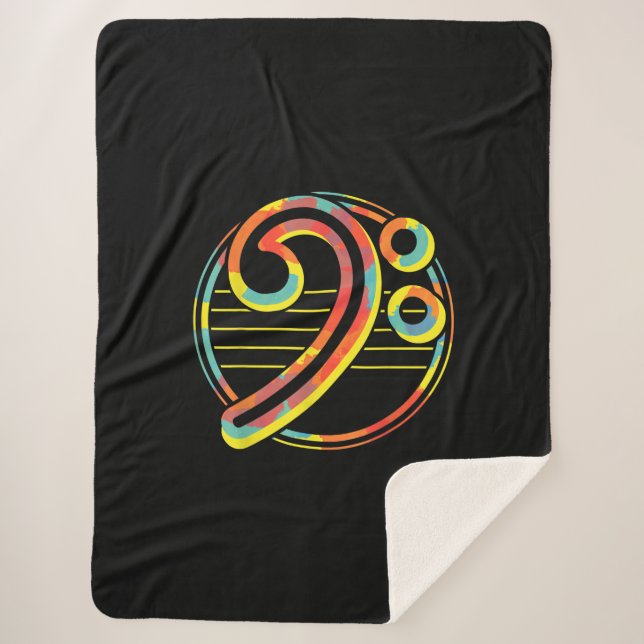 Funny Guitar Lovers |Guitar Music Lover Bass Cleff Sherpadecke (Vorderseite)