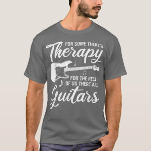 Funny Guitar Music Therapy Vintage Gitarrist Bass T-Shirt