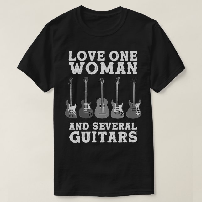Funny Guitar Novelty Gift For Guitarists Men Fathe T-Shirt (Design vorne)