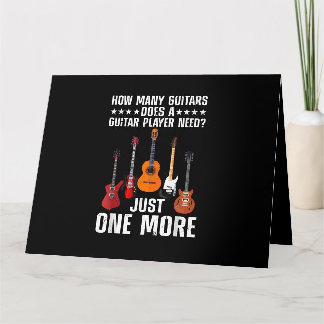 Funny Guitar Player Art for Men Guitarist Gu Karte (Vorderseite)