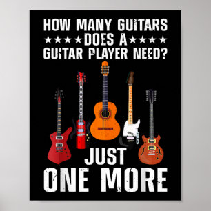 Funny Guitar Player Art for Men Guitarist Gu Poster