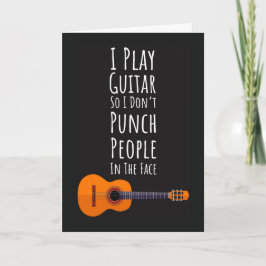 Funny Guitar Player Cards Guitarist Musician Music Karte