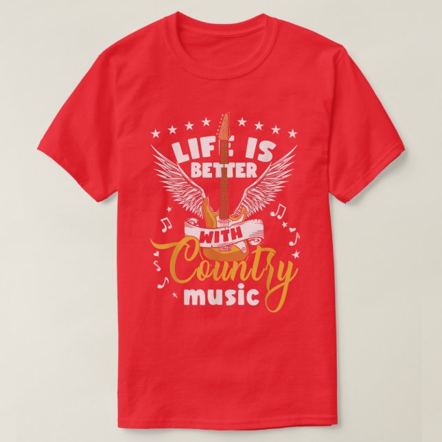 Funny Guitar Player Country Music Concept Country  T-Shirt (Design vorne)