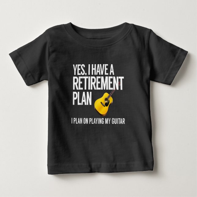 Funny Guitar Player Rentirement Geschenk Baby T-shirt (Vorderseite)