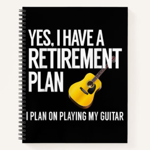 Funny Guitar Player Rentirement Geschenk Notizbuch
