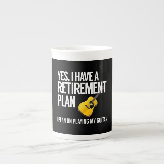 Funny Guitar Player Rentirement Geschenk Prozellantasse (Vorderseite)