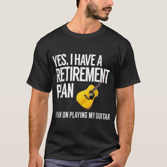 Funny Guitar Player Rentirement Geschenk T-Shirt (Vorderseite)