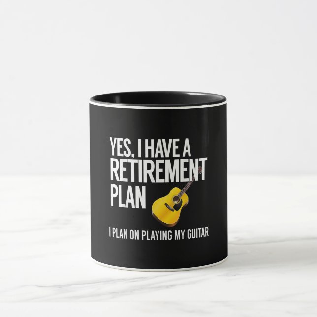 Funny Guitar Player Rentirement Geschenk Tasse (Zentrum)