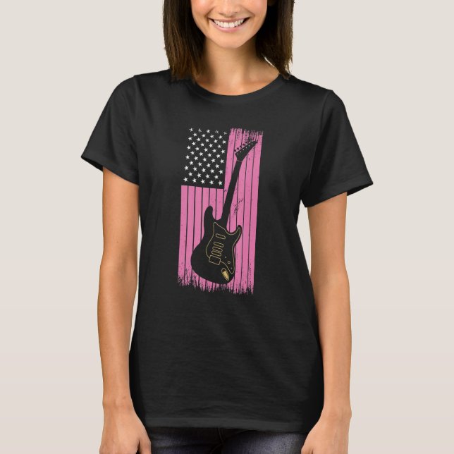 Funny Guitarist Art for Girls & Women Acoustic Gui T-Shirt (Vorderseite)