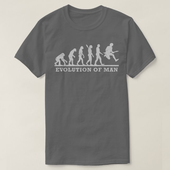 Funny Guitarist Guitar Evolution Man 865 T-Shirt (Design vorne)